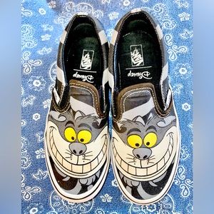 Vans Disney Chesire Cat Alice in Wonderland Slip On Skate Shoes Size 2